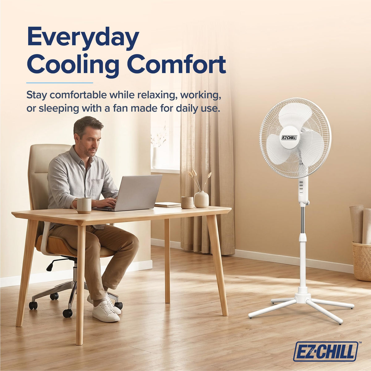 16" Oscillating Pedestal Fan White R982327
