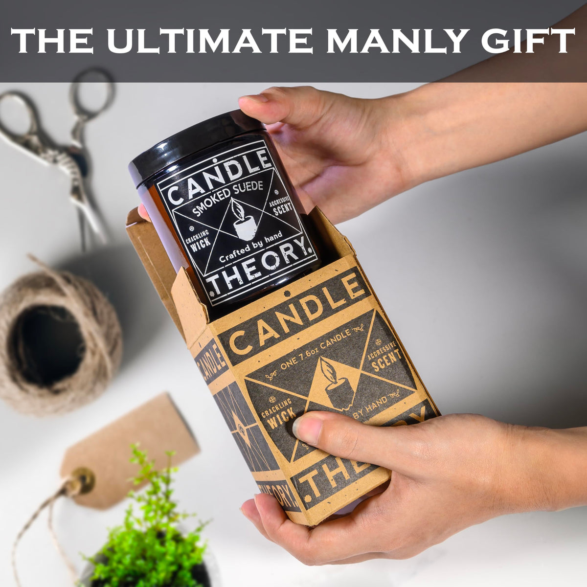 Scented Candle Gift Set with Wood Wicks, 3 4oz Candles G354