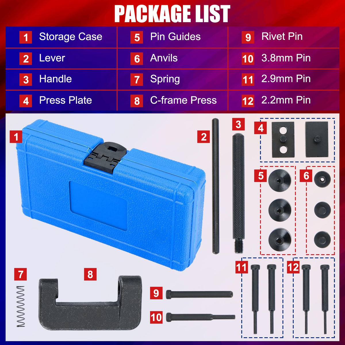 20pc Chain Breaker Tool Kit with Case A6608