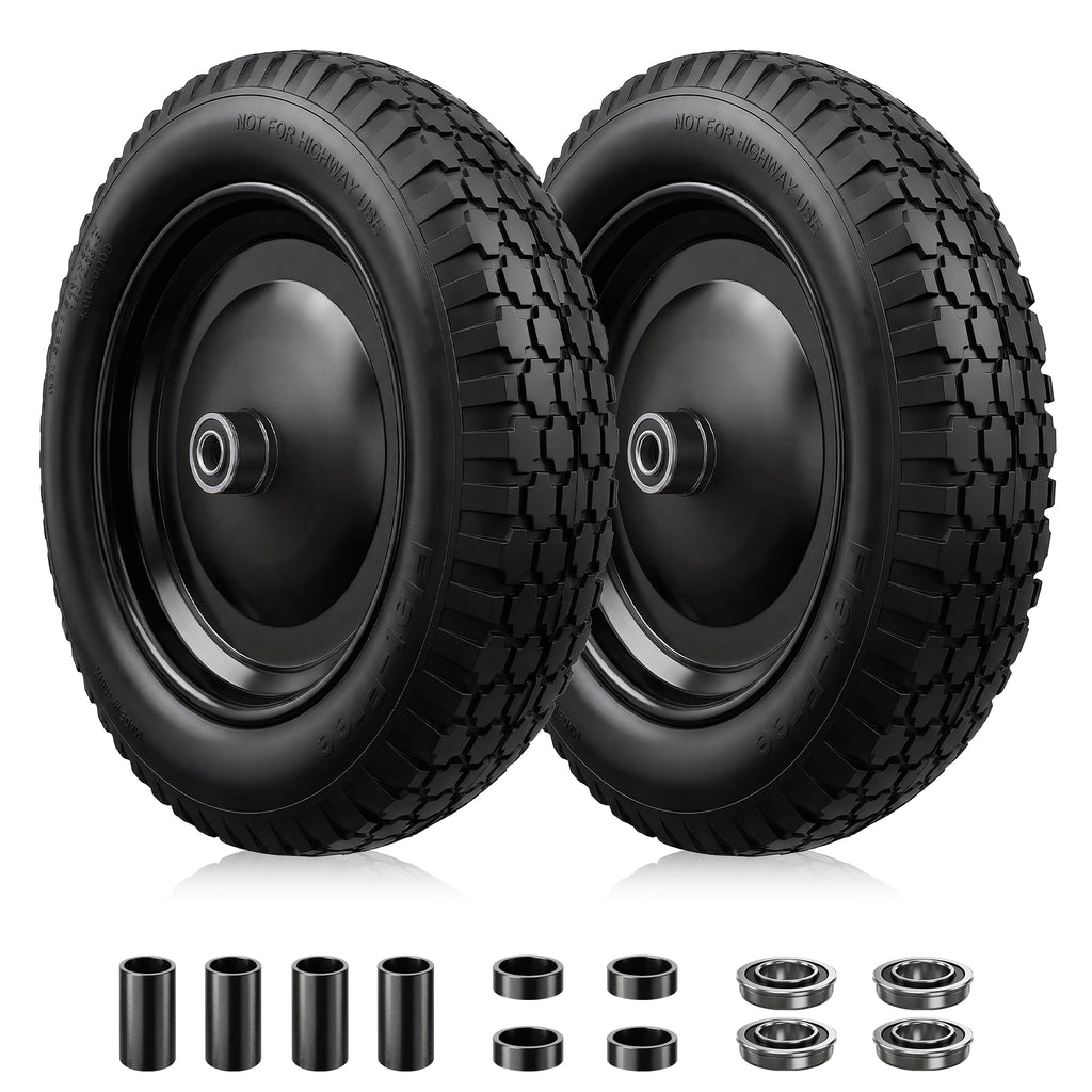 4.80/4.00-8 Flat Free Wheelbarrow Tire and Wheel X140741