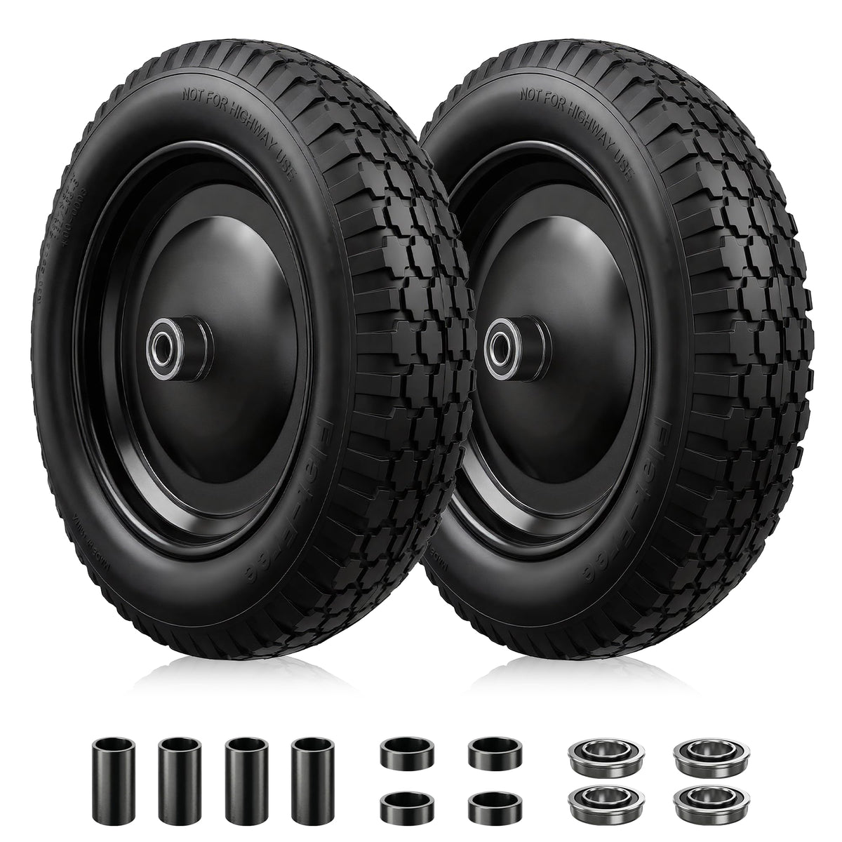 4.80/4.00-8 Flat Free Wheelbarrow Tire and Wheel X140741