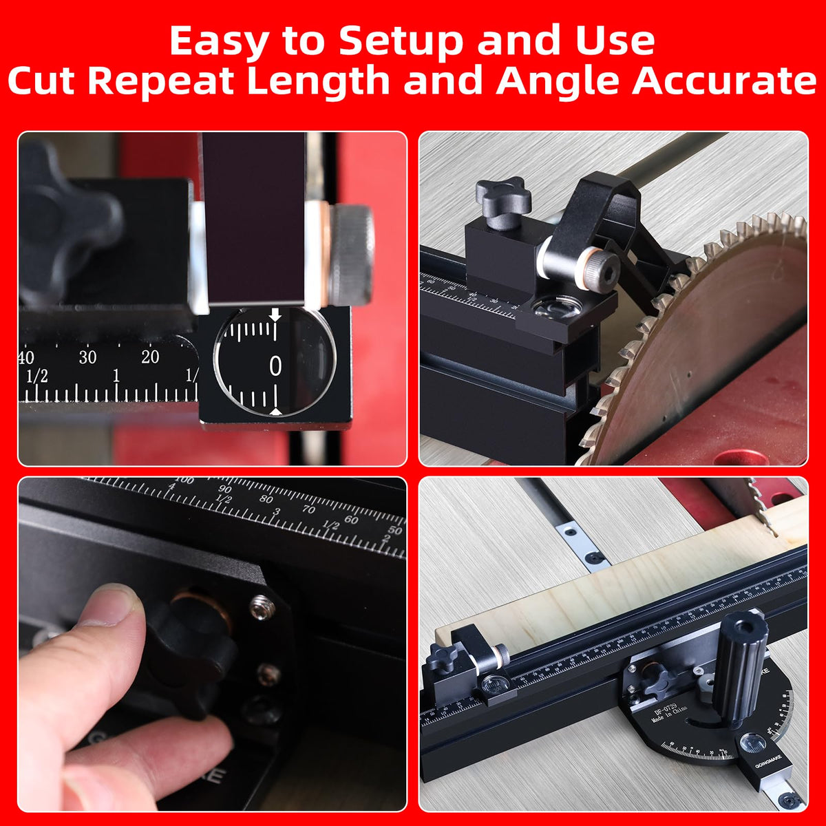 Compact Table Saw Miter Gauge with 14 Inch Fence U9613