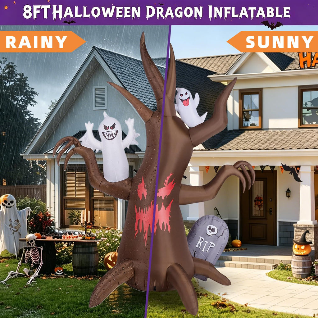 8FT Halloween Inflatable Tree Yard Decor D987