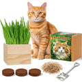 Cat Grass Growing Kit with Wooden Planter U958051