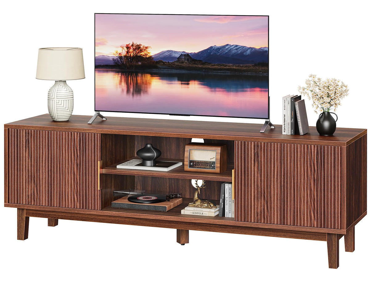 54 Inch Fluted TV Stand with Storage T644709