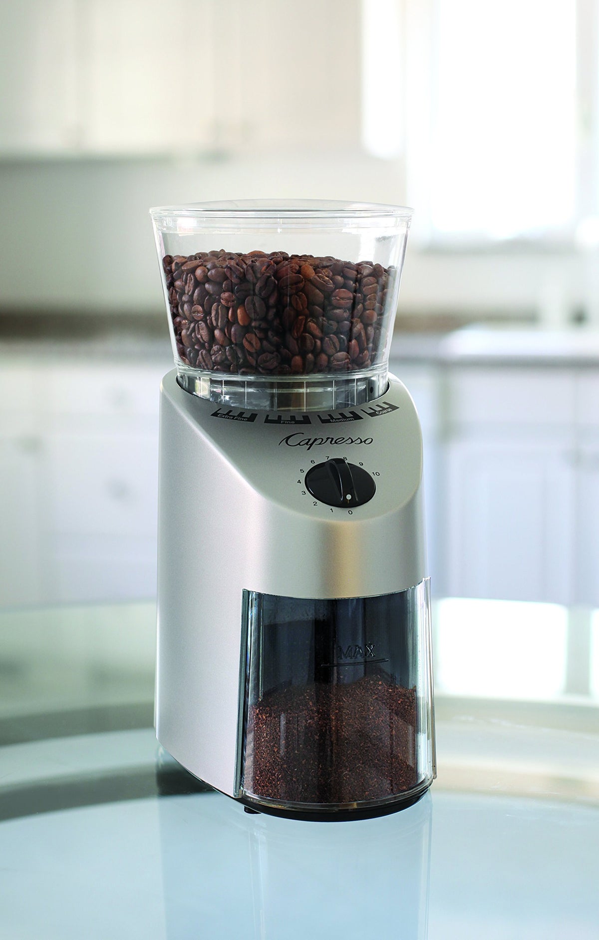 Conical Burr Grinder, Brushed Silver A58683