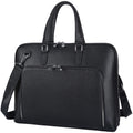 Black Leather 16" Laptop Briefcase Bag B472
