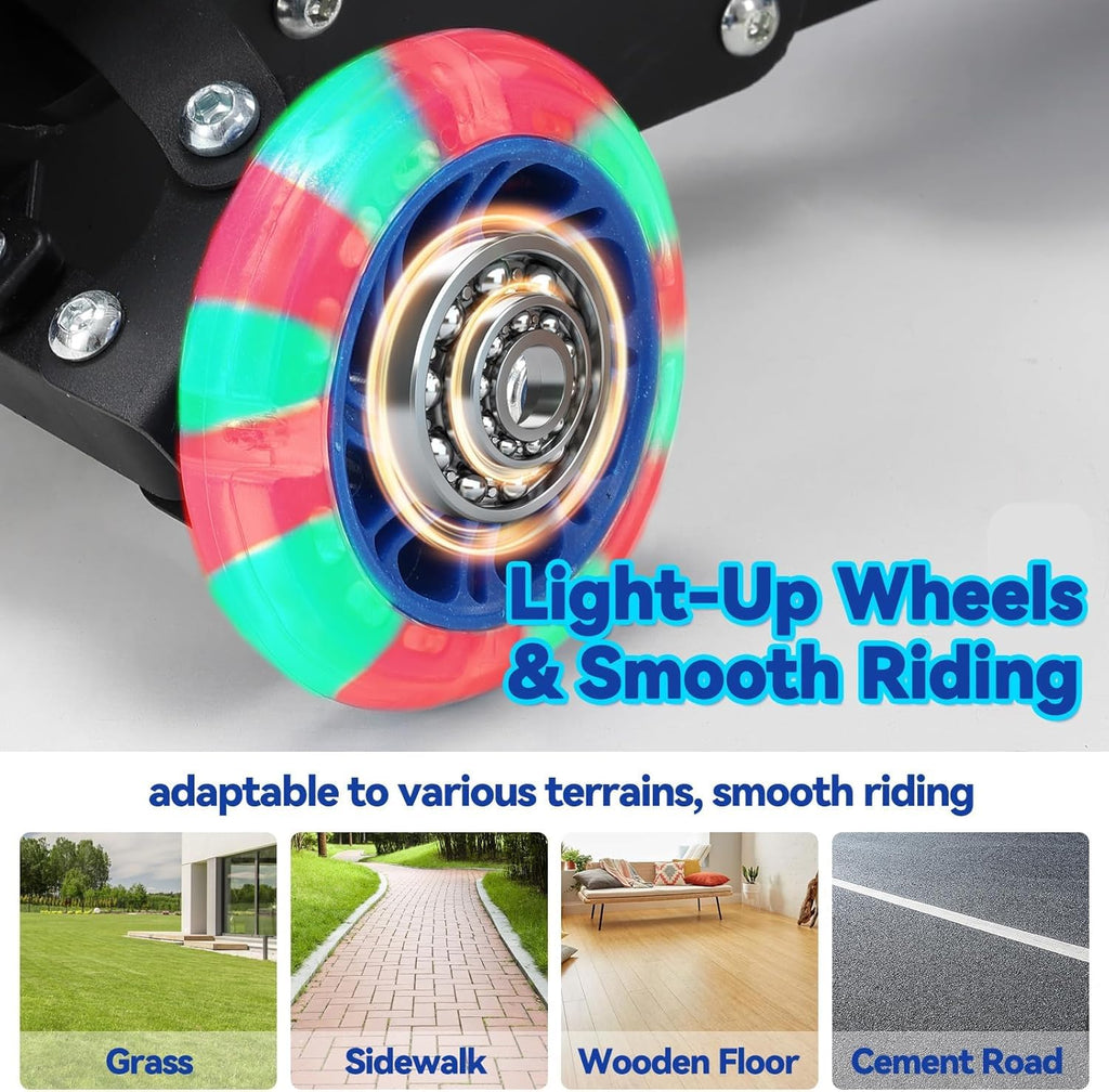 3 Wheel Kick Scooter with Extra-Wide Deck C616