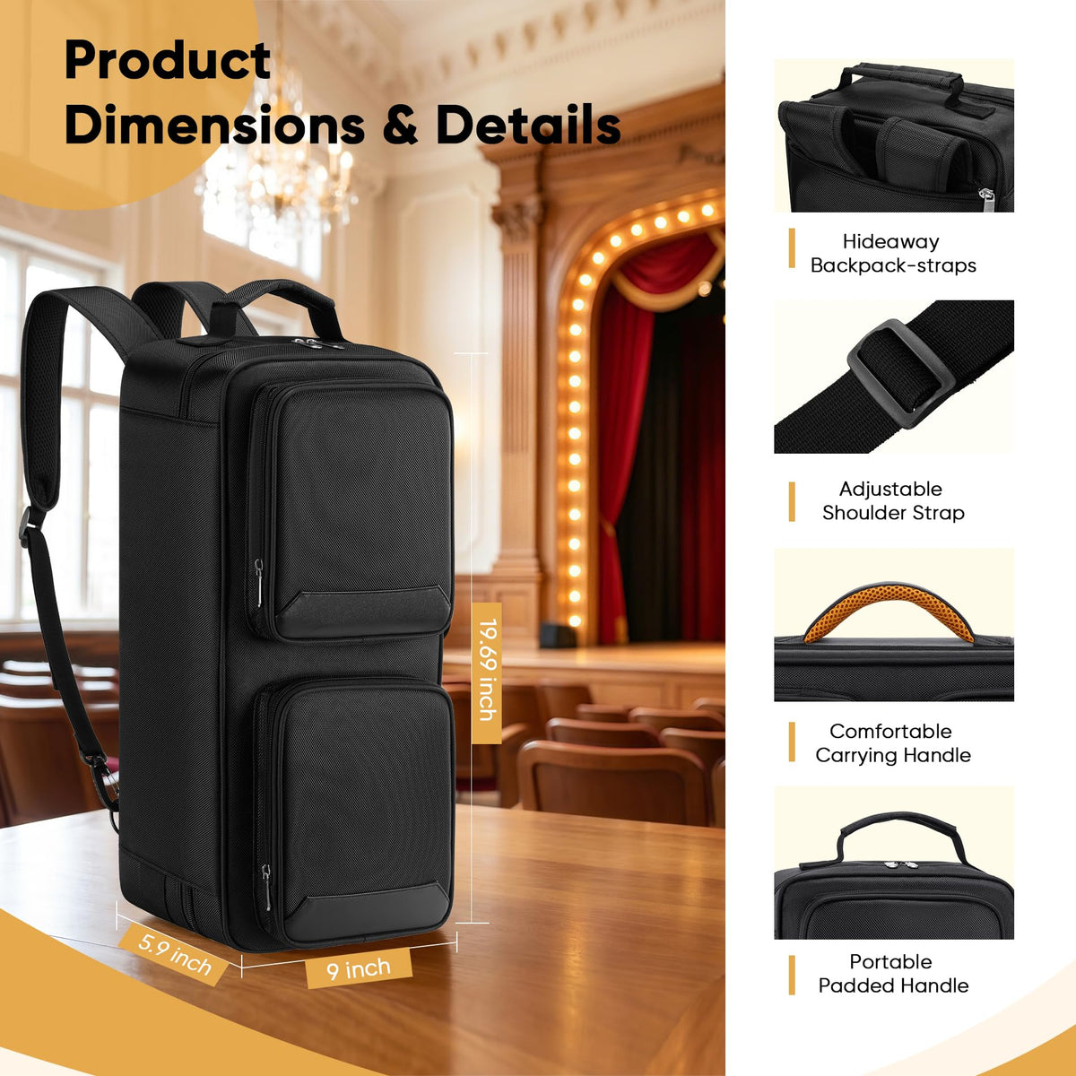 Padded Trumpet Gig Bag with Multi-Pocket Q72235
