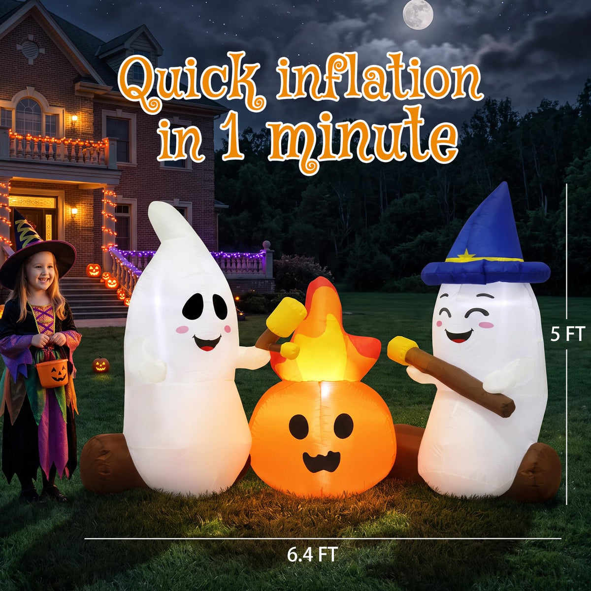 Halloween Inflatables Ghosts Outdoor Yard Decorations Q3292