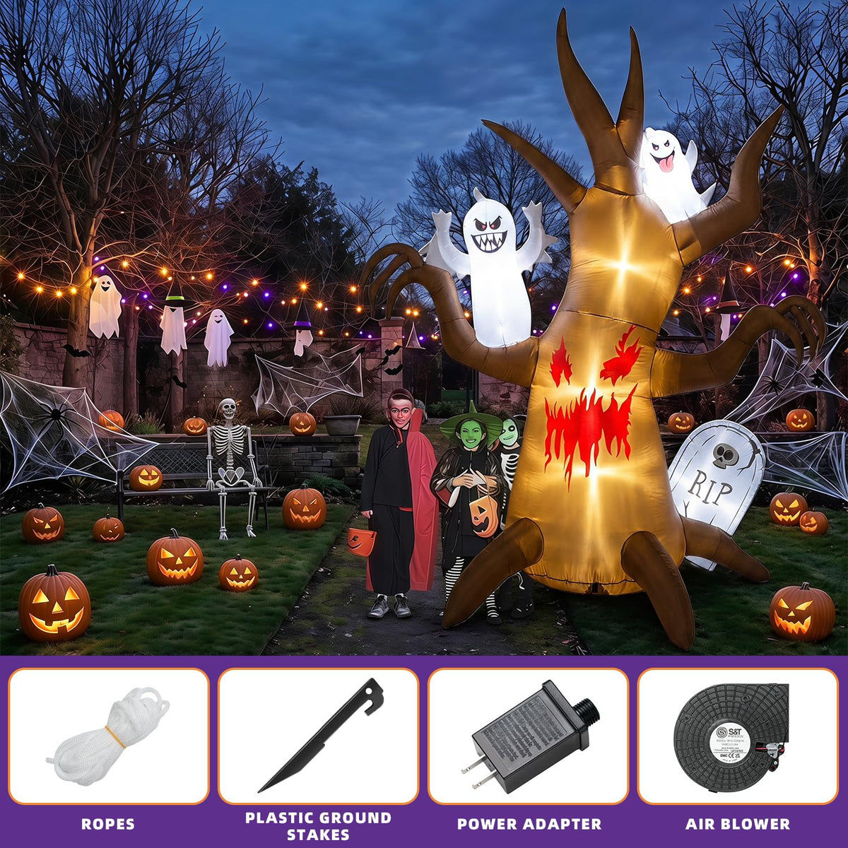 8FT Halloween Inflatable Tree Yard Decor D987