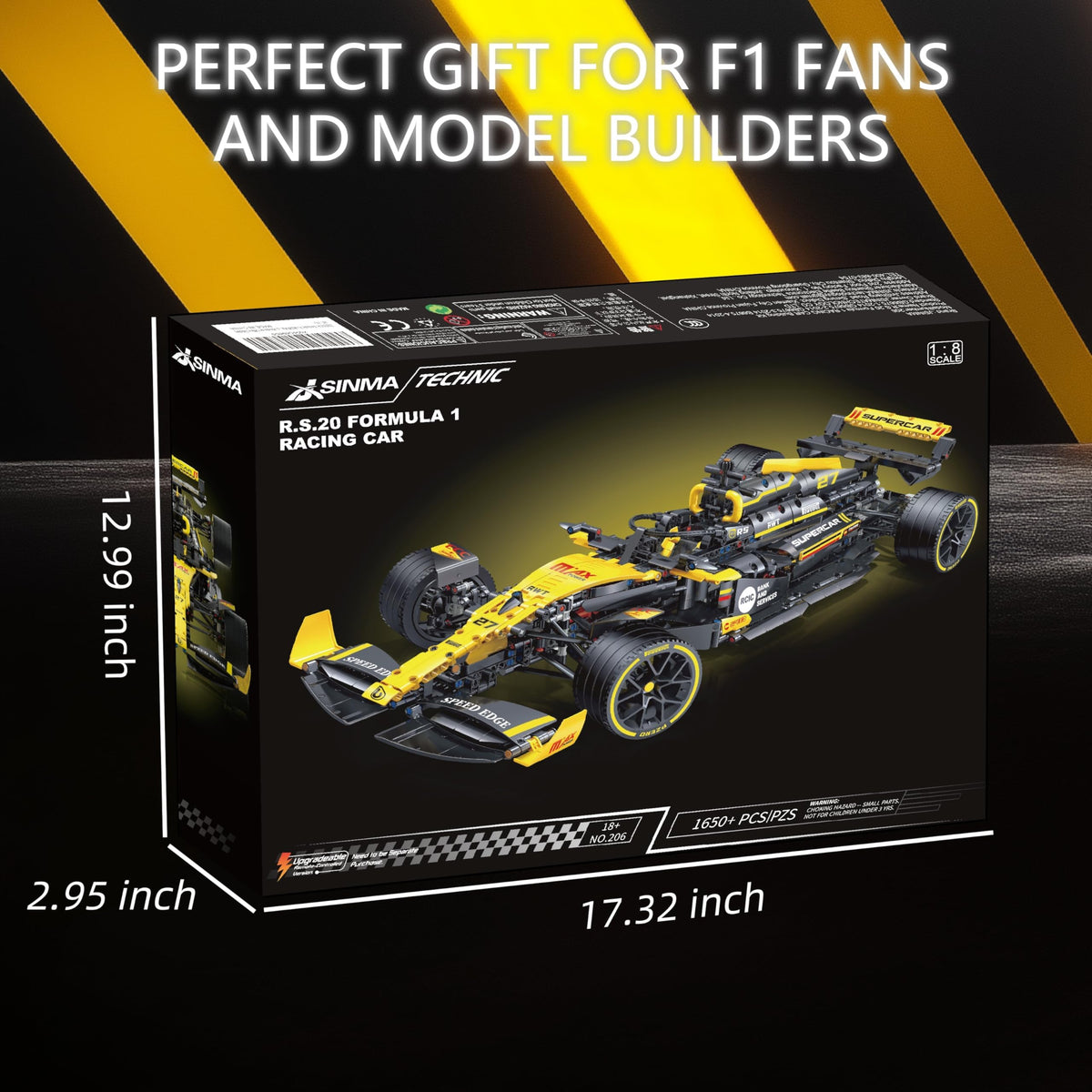 1:8 Scale 1650+ PCS Racing Car Building Kit D29804