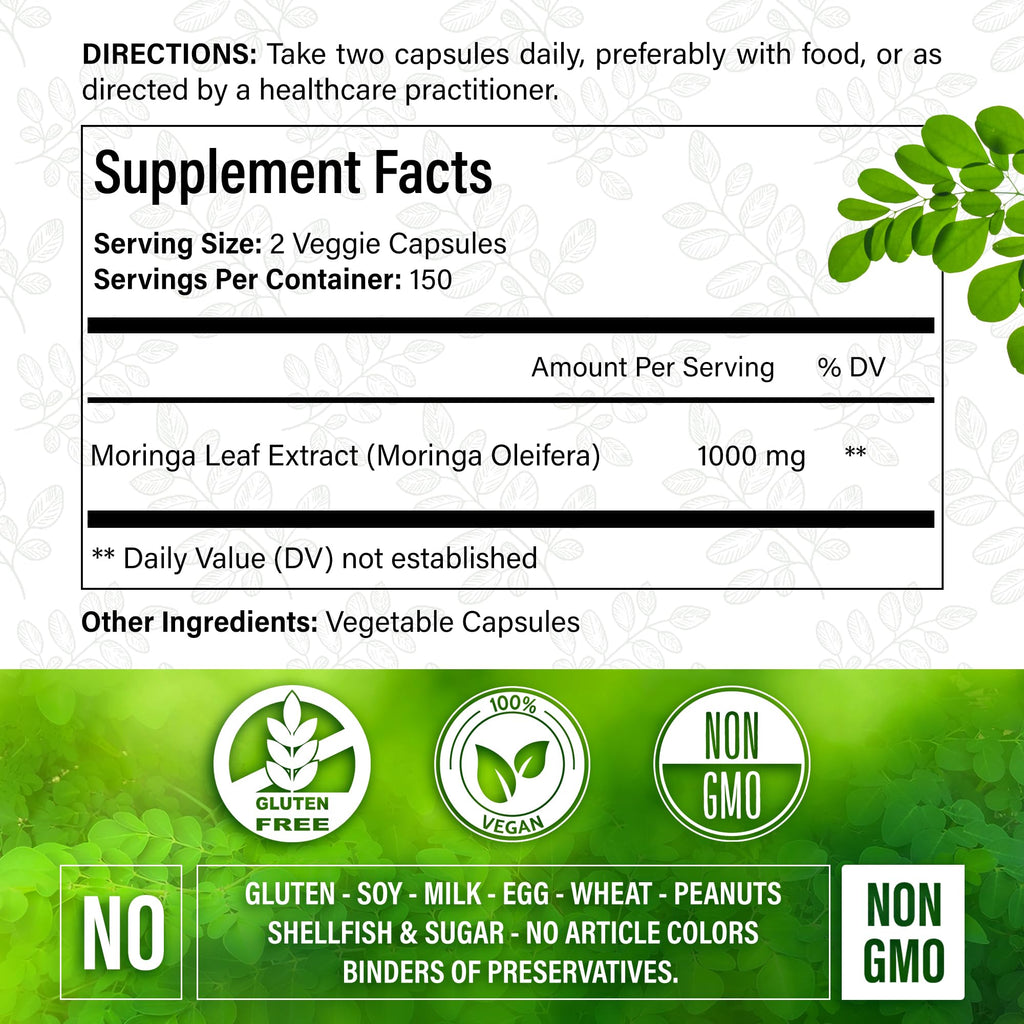 Moringa Capsules 300 Count B956029