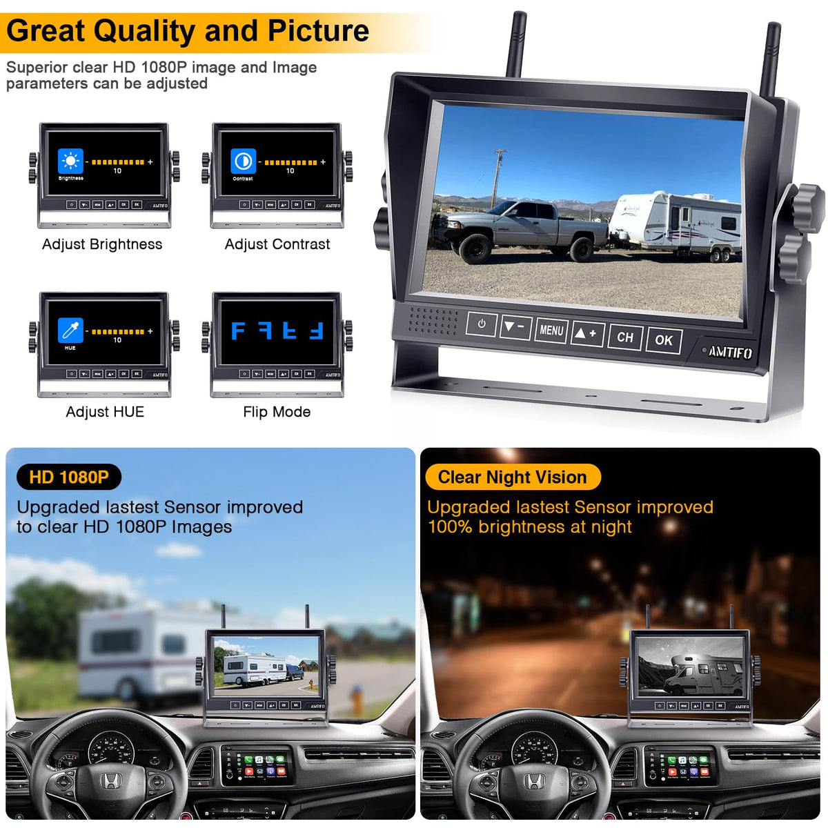 1080P Wireless RV Backup Camera R60143