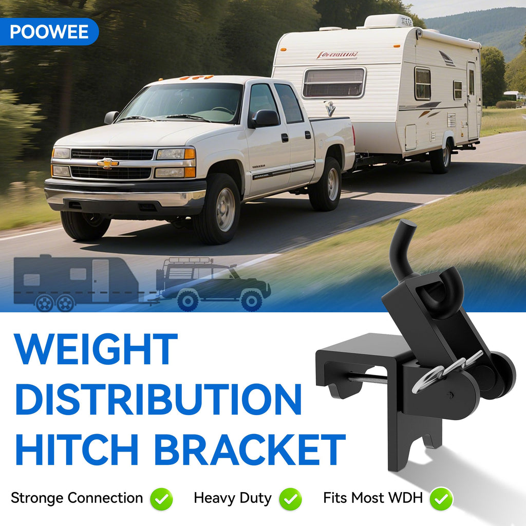 Black 2 Pack Heavy Duty Steel Weight Distribution Hitch Brackets H91355