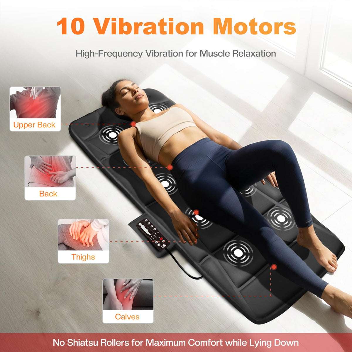 10 Vibration Motors Massage Mat with Auto Shut Off G446613