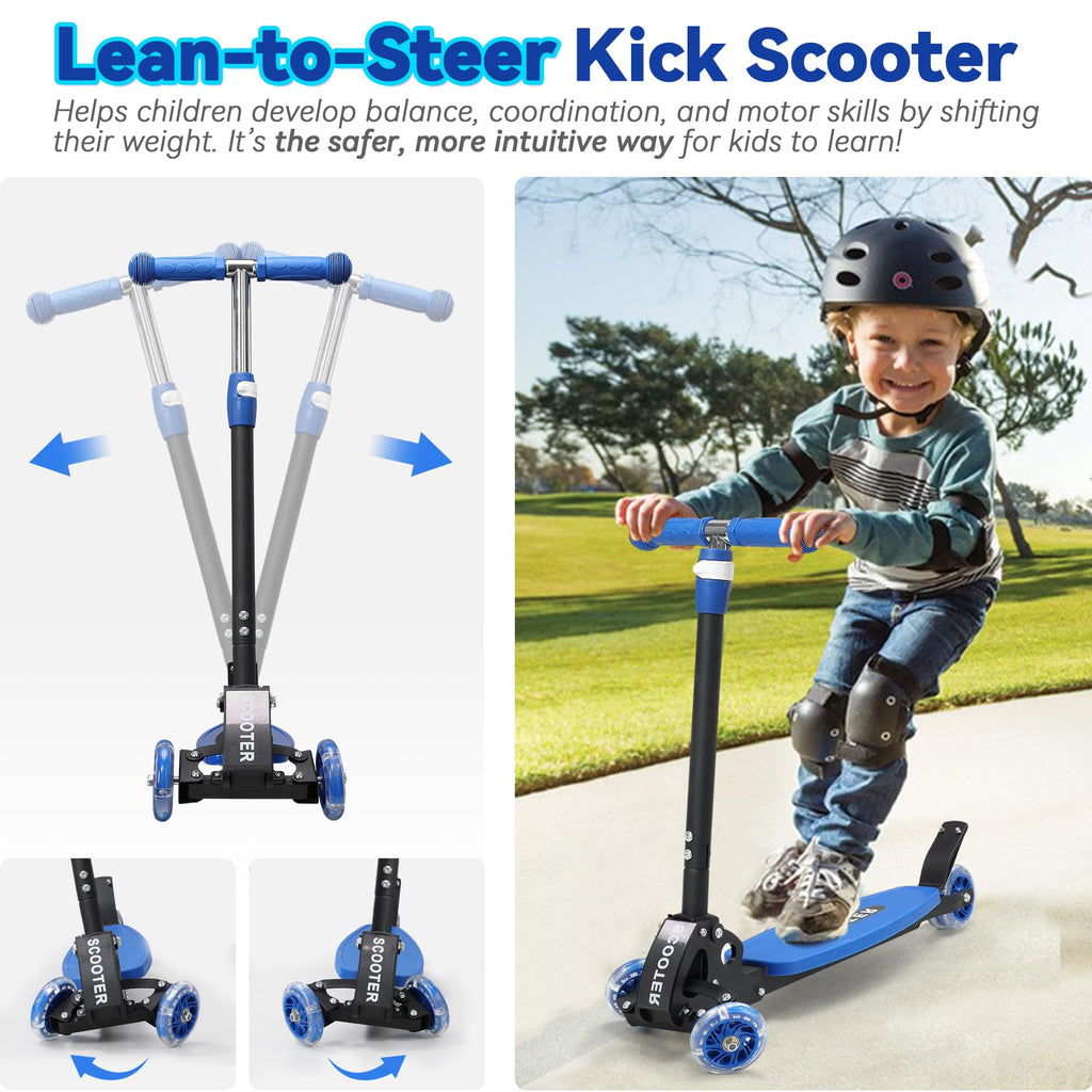 3 Wheel Kick Scooter with Extra-Wide Deck C616