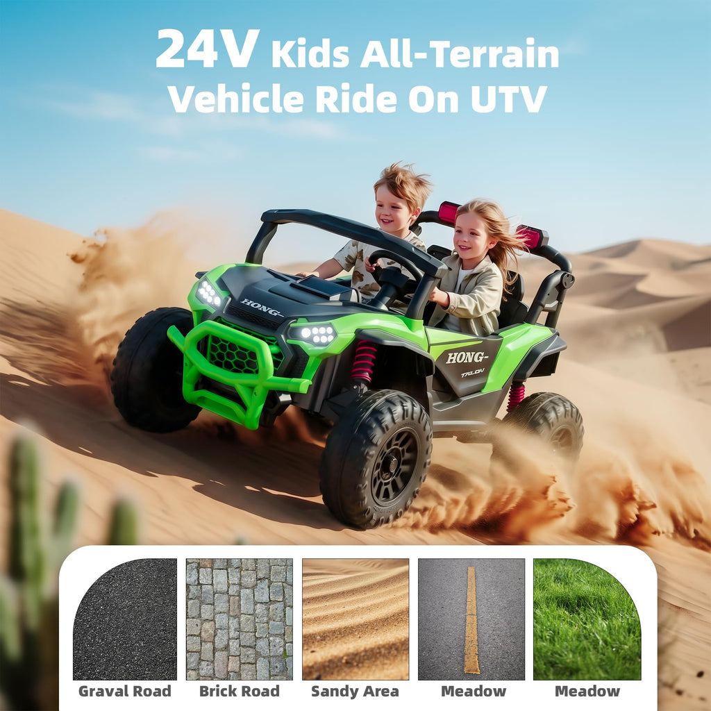 24V Two-Seater Kids UTV Off-Road Electric Car H580509