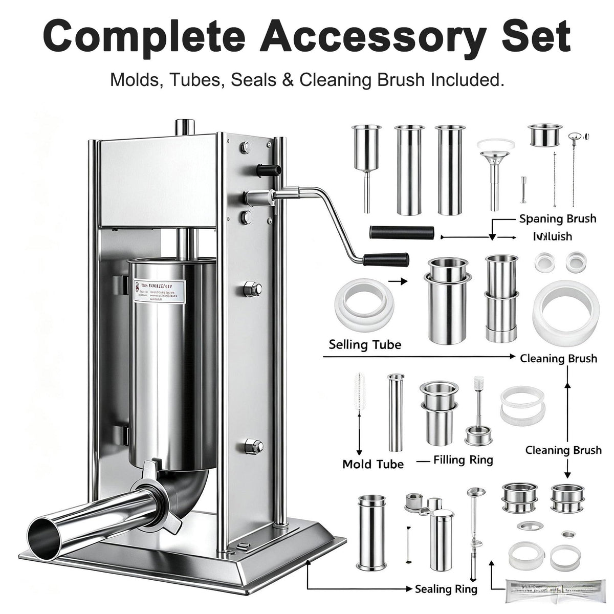Stainless Steel Vertical Sausage Filler & Churro Press Q23380