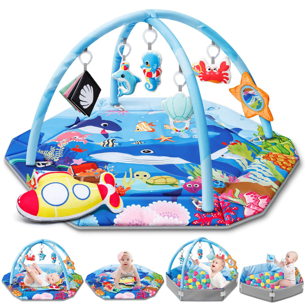 8-in-1 Washable Baby Gym Play Mat & Ball Pit J475133