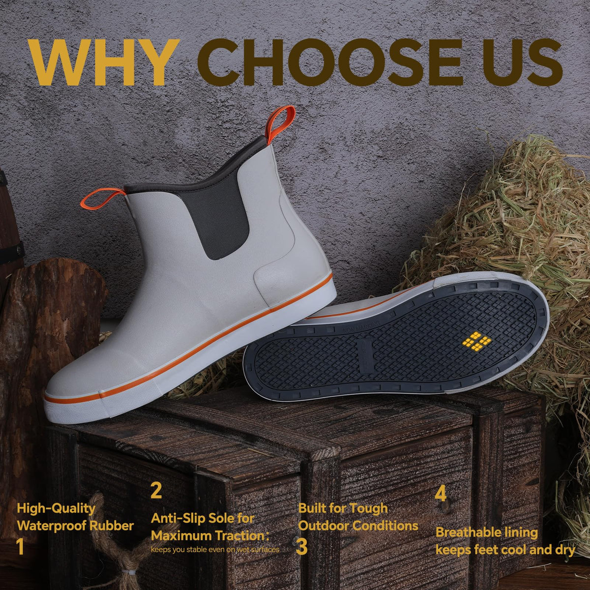 Waterproof Ankle Deck Boots N1618