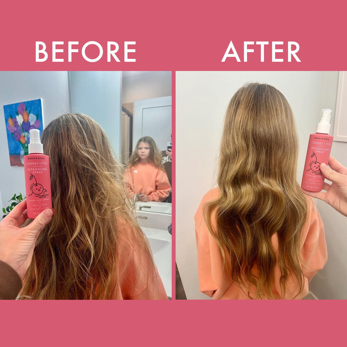 Kids Hair Conditioner & Leave-In Detangler Spray 2-Pack N933516