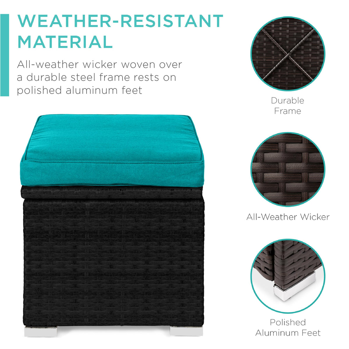 Set of 2 Wicker Ottomans with Storage R667805
