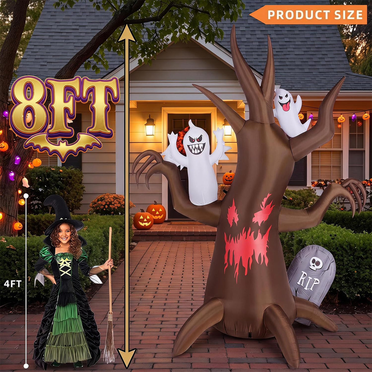 8FT Halloween Inflatable Tree Yard Decor D987