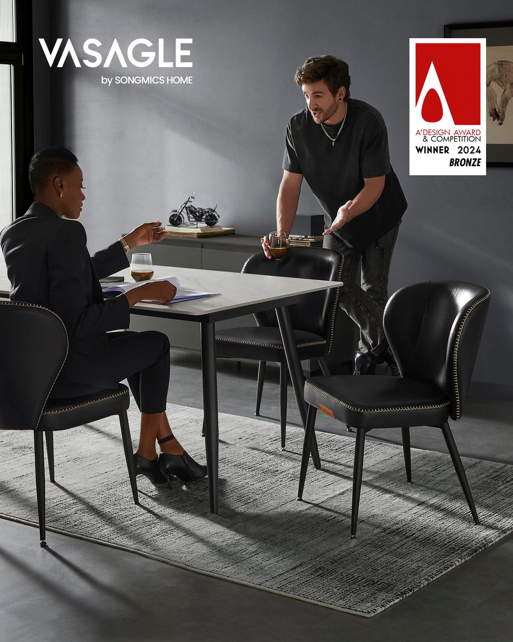 Upholstered Dining Chairs Set of 4 A469