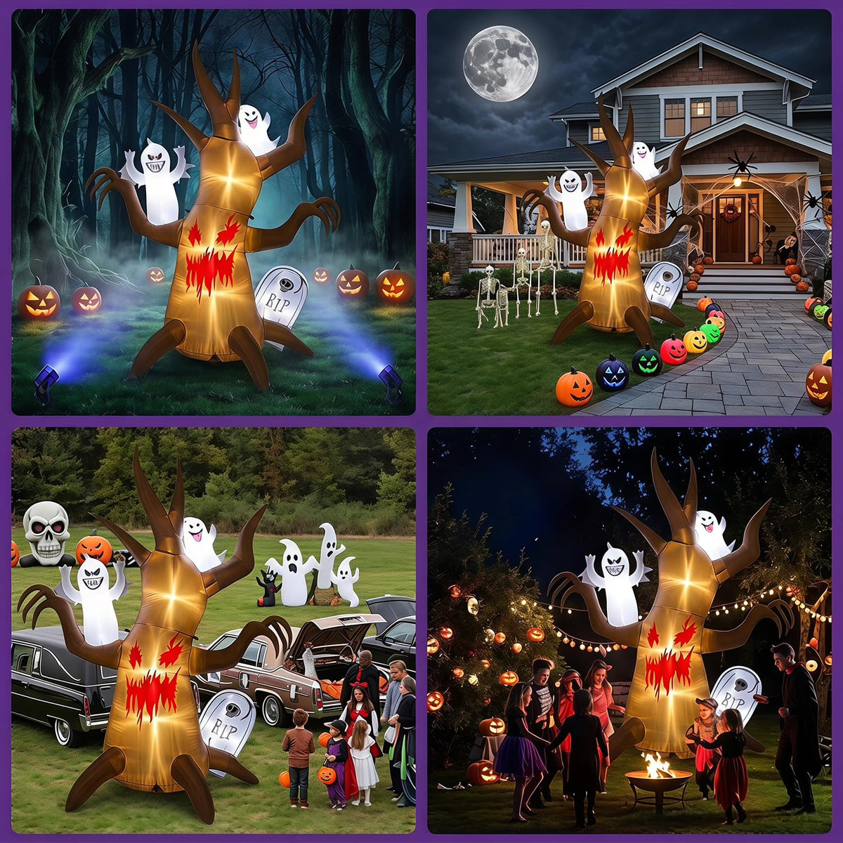 8FT Halloween Inflatable Tree Yard Decor D987