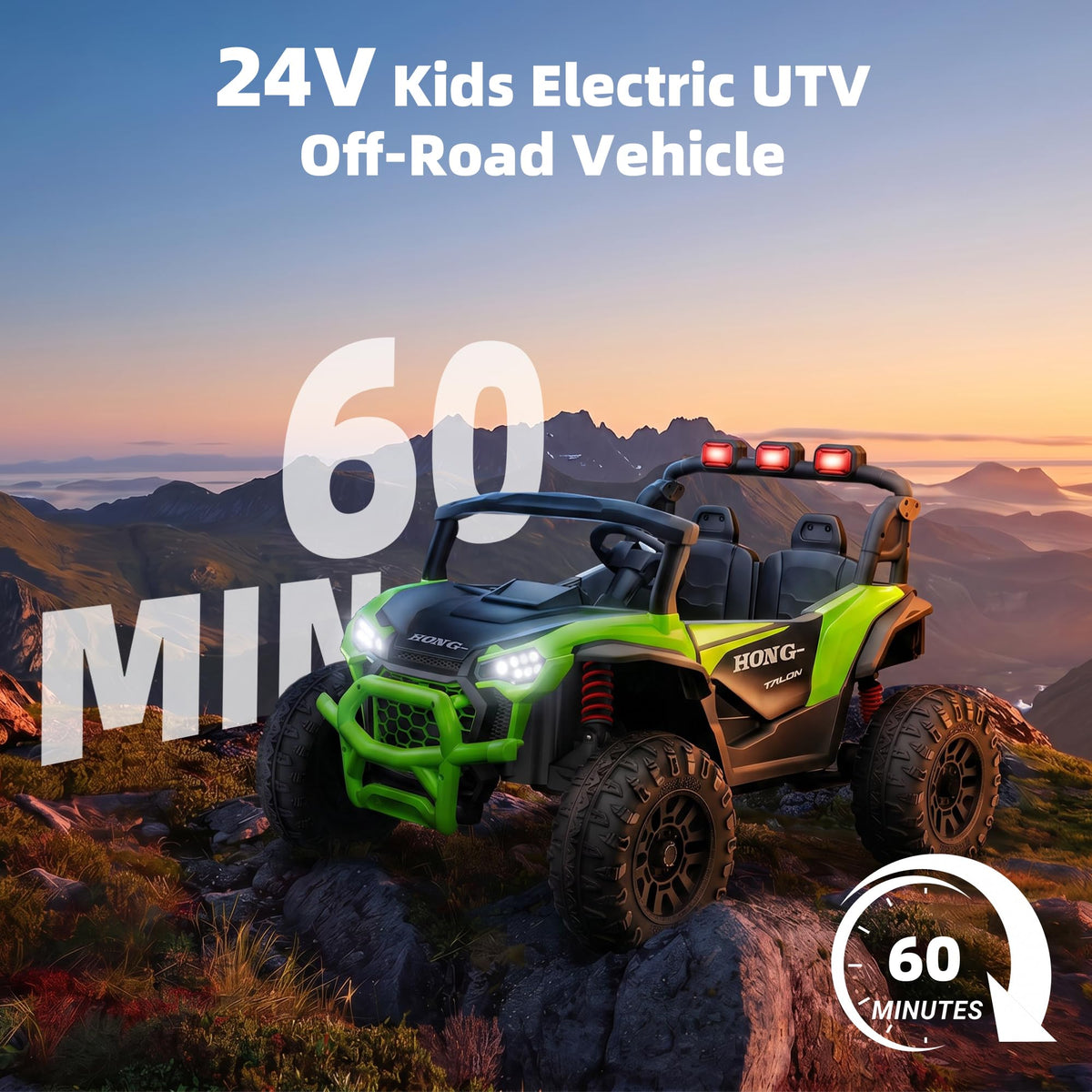 24V Two-Seater Kids UTV Off-Road Electric Car H580509