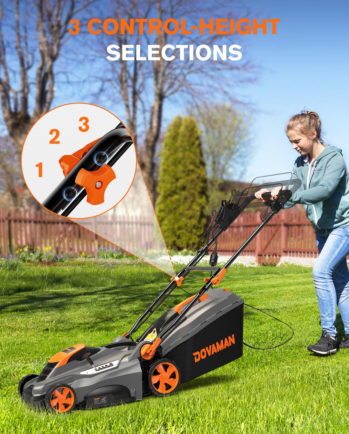 16" 13 Amp Lawn Mower with 13.2-Gallon Bag P722