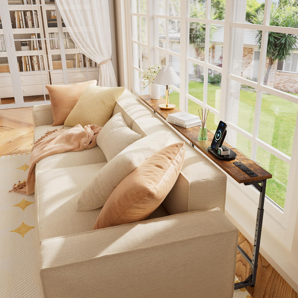 78.75” Narrow Adjustable Console Table with Outlet J123