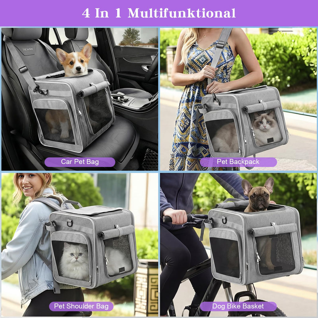 Expandable Dog Bike Basket with Mounting Bracket S2085