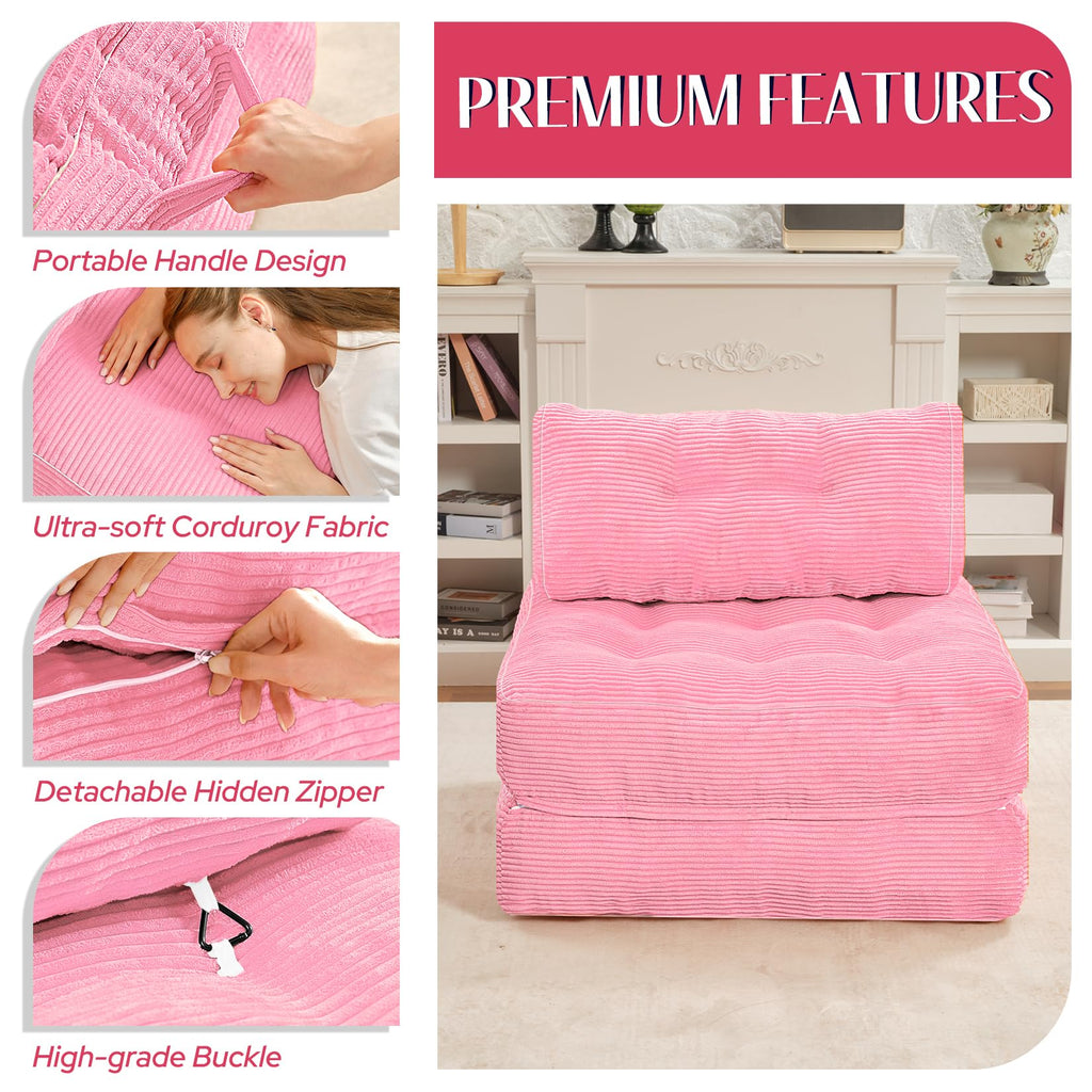 Folding Sofa Bed Convertible Sleeper Chair Bed with Pillow C9053