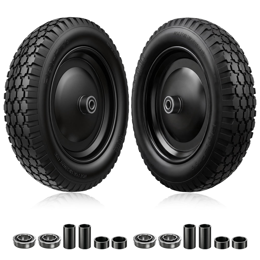 4.80/4.00-8 Flat Free Wheelbarrow Tire and Wheel X140741