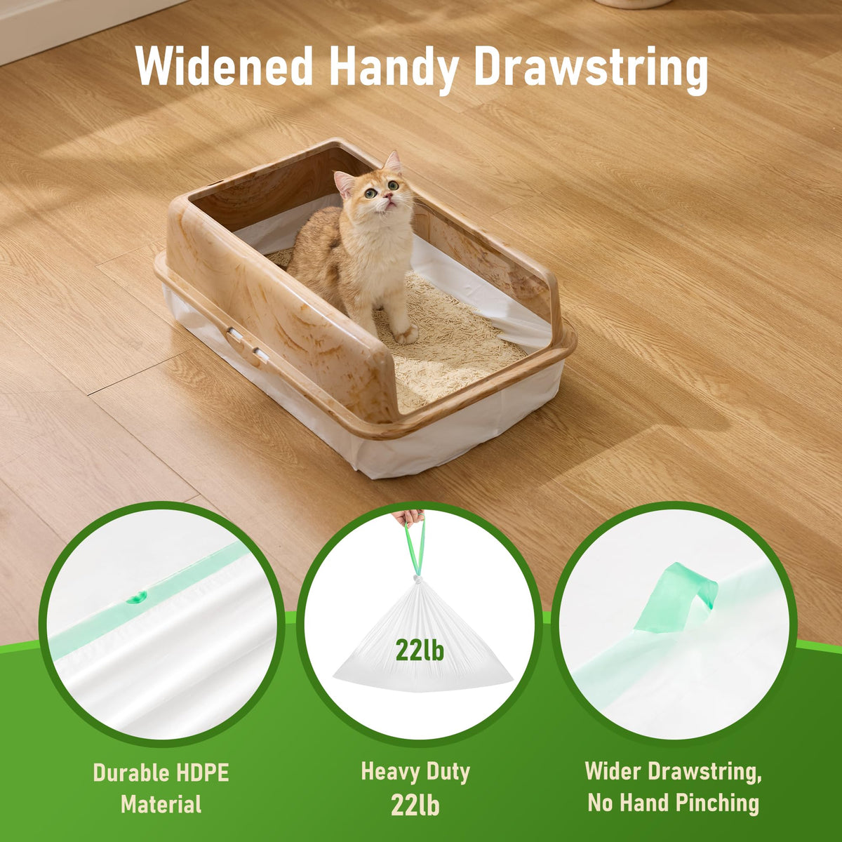 Cat Litter Box Liners Large 20 Count W300618