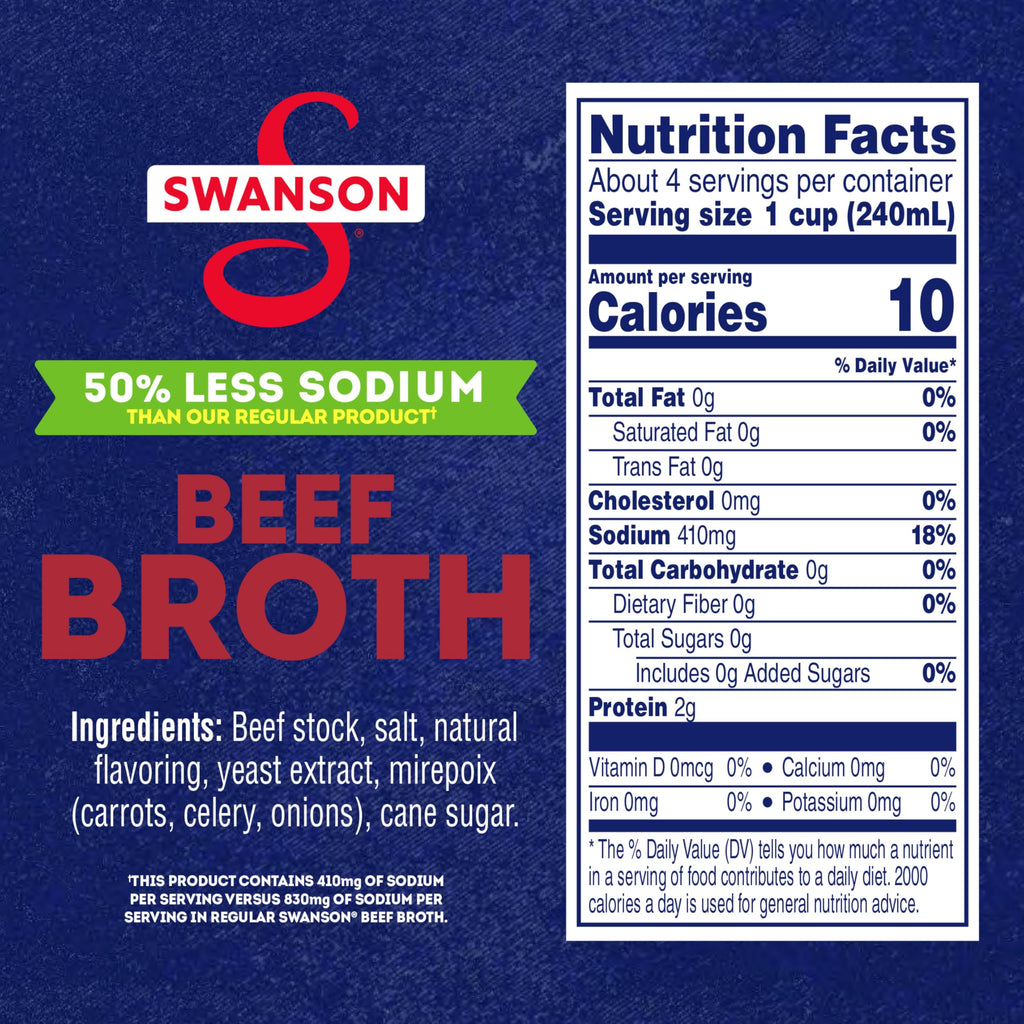 Lower Sodium Beef Broth 32 oz N6642