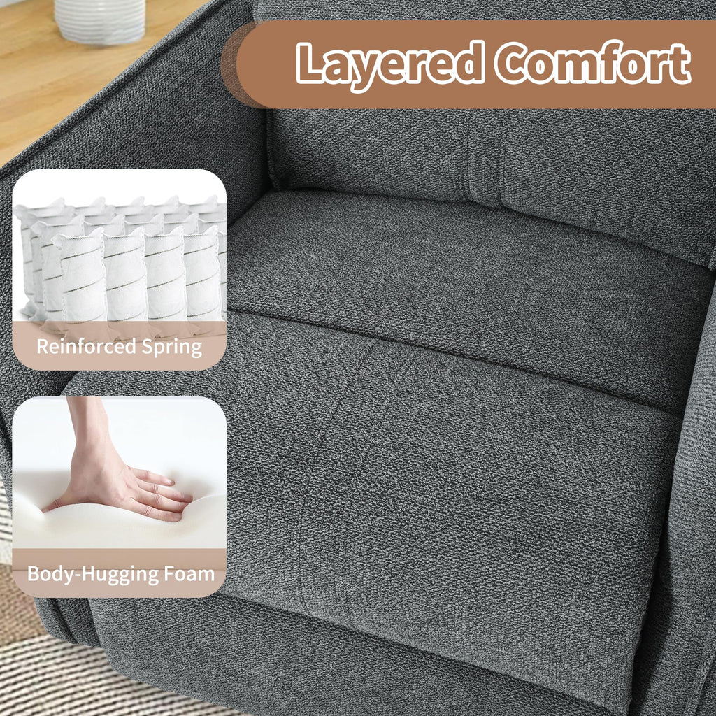 Power Swivel Rocker Recliner Chair Dark Gray N19087