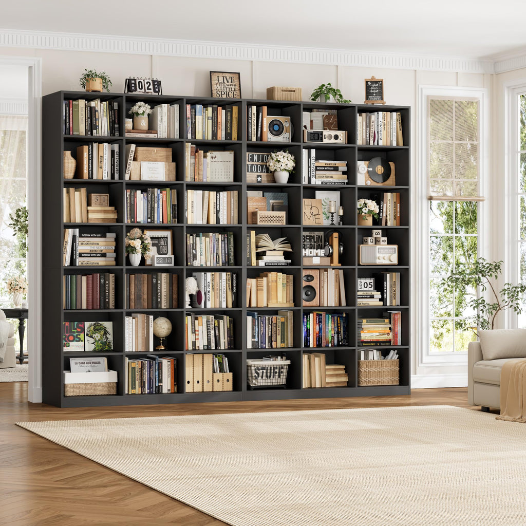 86" Triple Wide Black Bookshelf and Bookcase O591700