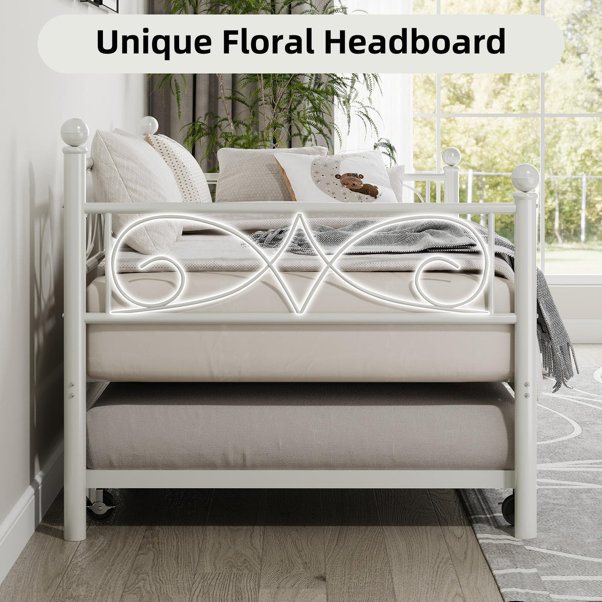 White Twin Daybed with Trundle B68161