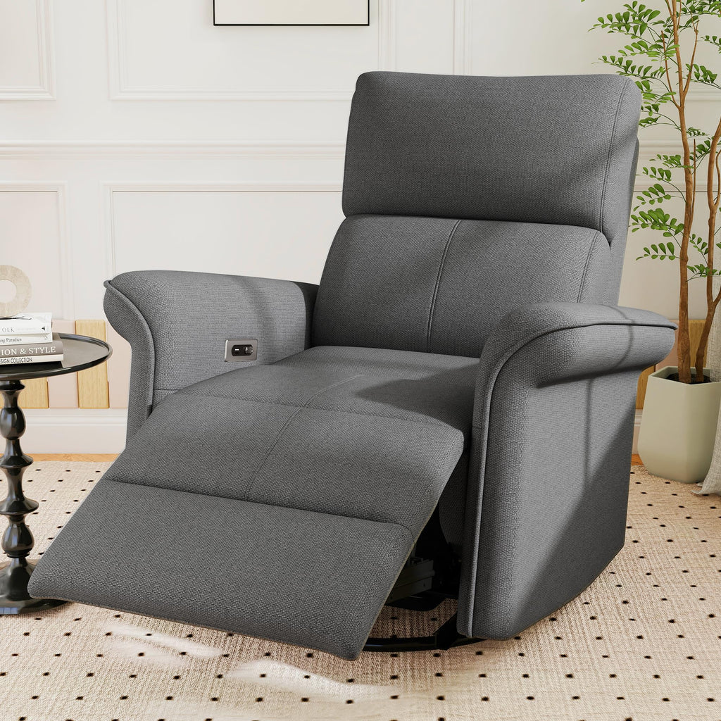 Power Swivel Rocker Recliner Chair Velvet D843421