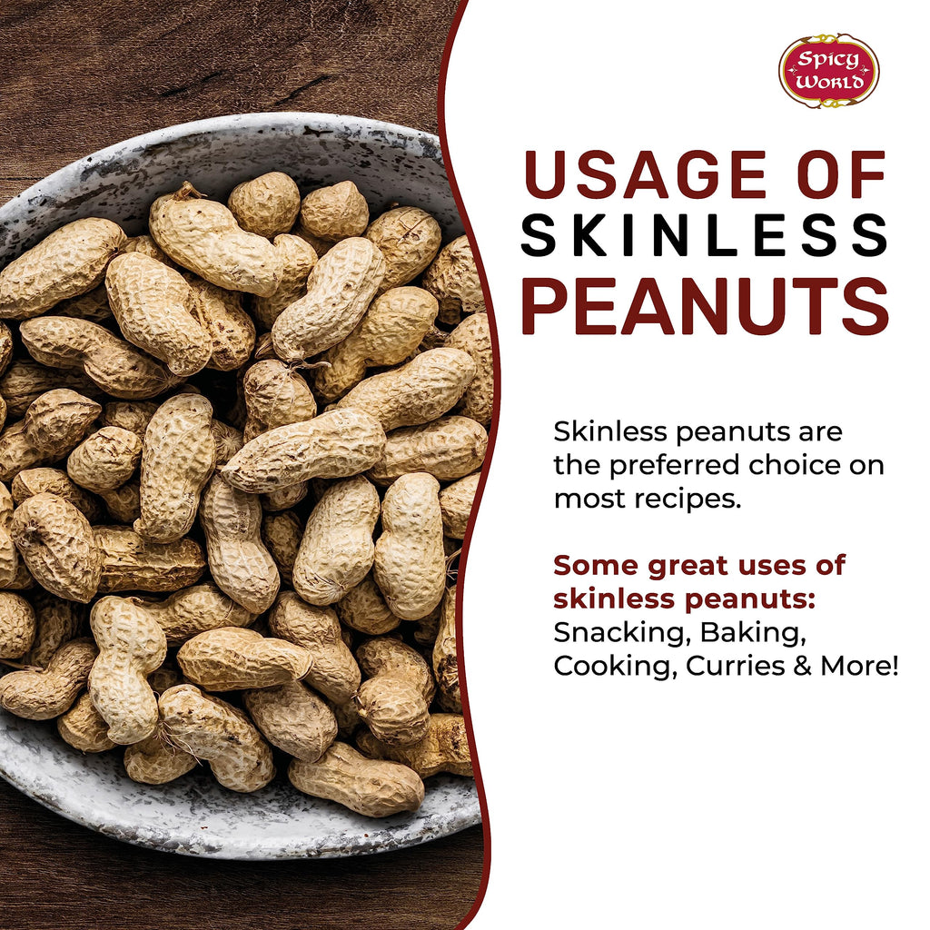 Blanched Raw Unsalted Skinless Peanuts 4 Pound M542
